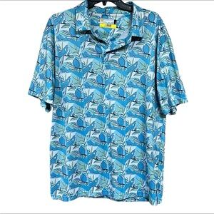 Nicklaus Eco Choice Golf Polo - Size Large - Tropical Bird Print - Toucans